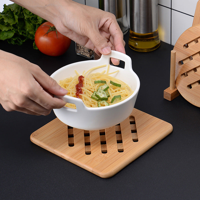 Bamboo Dining Table Mats | Heat-Resistant Trivets & Placemats Set — Eco-Friendly Non-Slip Table Protectors