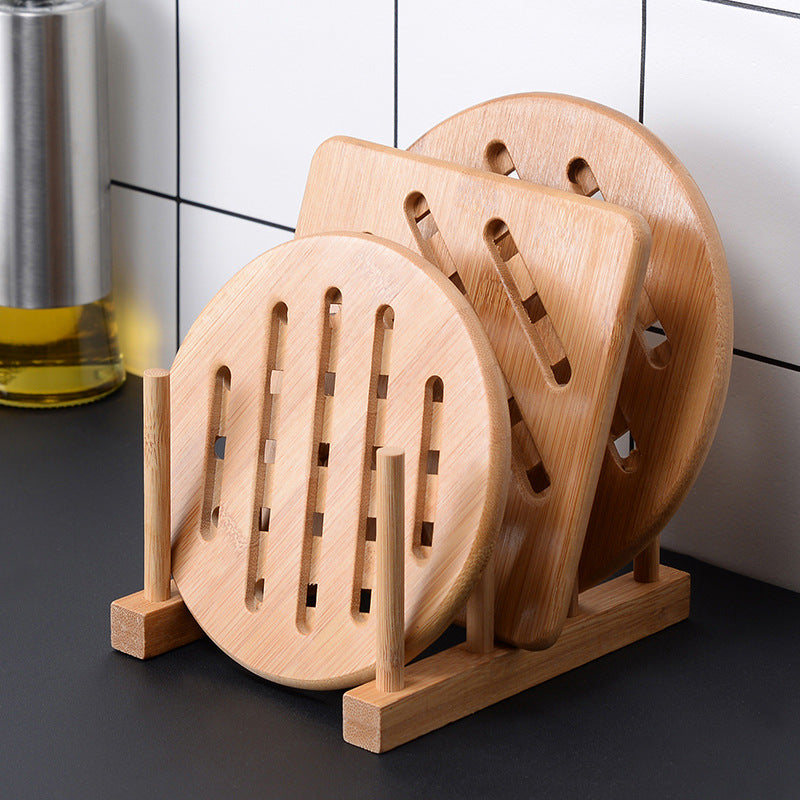 Bamboo Dining Table Mats | Heat-Resistant Trivets & Placemats Set — Eco-Friendly Non-Slip Table Protectors