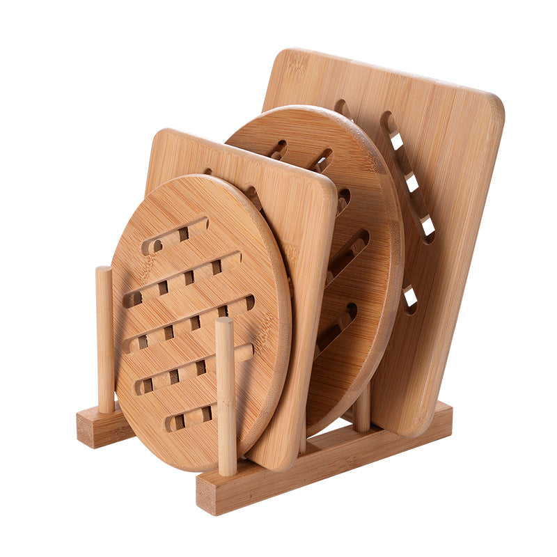 Bamboo Dining Table Mats | Heat-Resistant Trivets & Placemats Set — Eco-Friendly Non-Slip Table Protectors